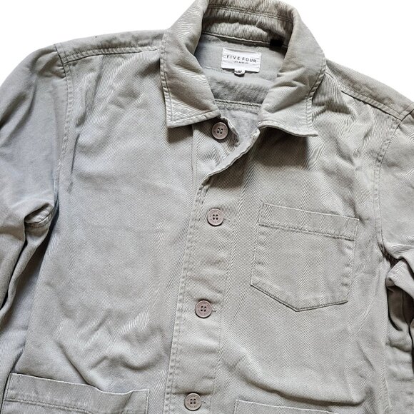 Five Four Log Angeles Jacket Womens M Gray Chore Barn Style Cottage Core Cabin - Picture 3 of 8